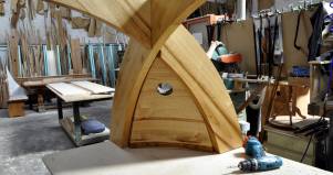 Libreria-cupola-su misura-legno design esclusivo